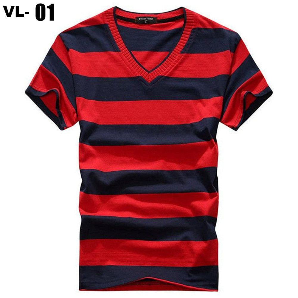 MwWiiWwM Hot Mens t-shirts Fashion Cotton Tops Tees Short Sleeve Brand Stripe T Shirt Men Summer Clothing New Casual T shirts