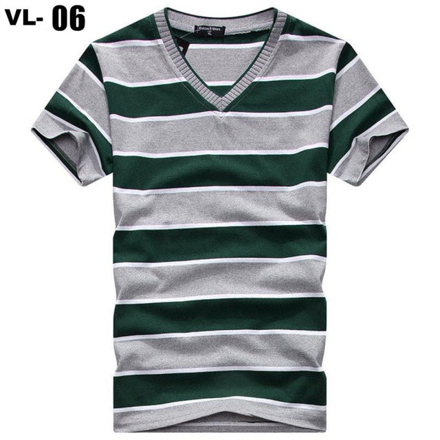 MwWiiWwM Hot Mens t-shirts Fashion Cotton Tops Tees Short Sleeve Brand Stripe T Shirt Men Summer Clothing New Casual T shirts