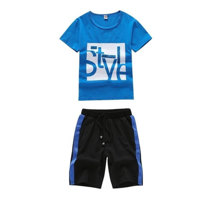 Boys Clothes Set Short Sleeve T-Shirt +Pants Summer Kids Boy Sports Suit Children Clothing Outfits Teen 5 6 7 8 9 10 11 12 Years