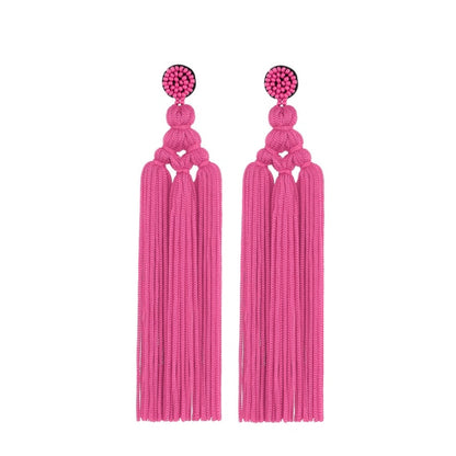 Multicolor Tassel Earrings For Women Thread Long Dangle Drop Earrings Party Accessoires Handmade Wholesale UKEN