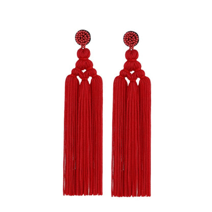 Multicolor Tassel Earrings For Women Thread Long Dangle Drop Earrings Party Accessoires Handmade Wholesale UKEN