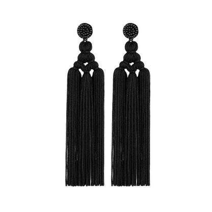 Multicolor Tassel Earrings For Women Thread Long Dangle Drop Earrings Party Accessoires Handmade Wholesale UKEN