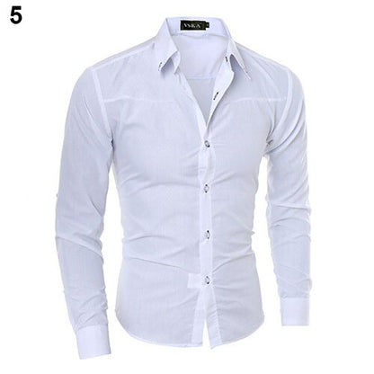 2020 Fashion Men Argyle Luxury Business Style Slim-Fit Long Sleeve Casual Dress Shirt Christmas gift moda hombre рубахи мужские