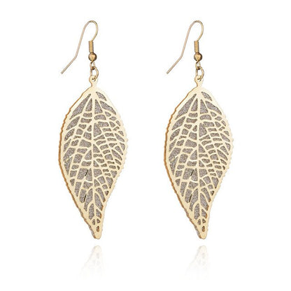 Fashion Irregular Long Dangle Earrings For Women Charm Ear Jewelry Gold Color Hanging Pendientes Flower Leaf Earings