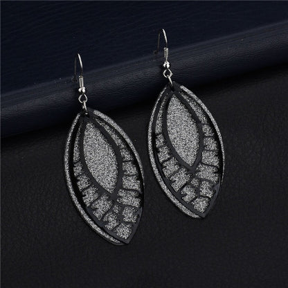 Fashion Irregular Long Dangle Earrings For Women Charm Ear Jewelry Gold Color Hanging Pendientes Flower Leaf Earings