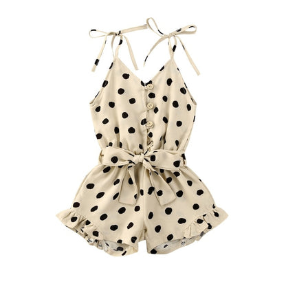 Summer Baby Girl Princess Dresses Halter Top Infant Kid Baby Girl Polka Dot Summer Romper Jumpsuit Playsuit Clothes 1-6 Years