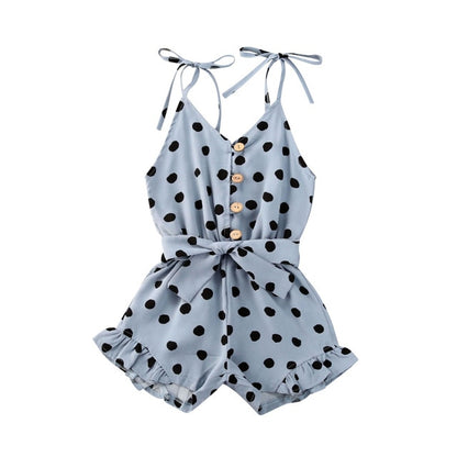 Summer Baby Girl Princess Dresses Halter Top Infant Kid Baby Girl Polka Dot Summer Romper Jumpsuit Playsuit Clothes 1-6 Years