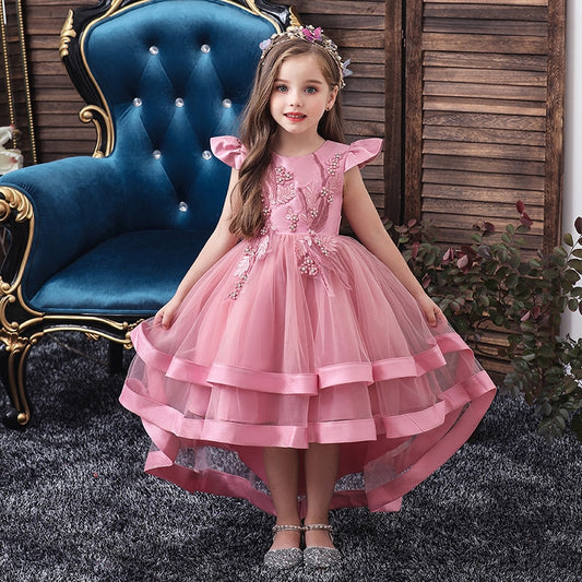 Dress For Girls Wedding Party Dresses Kids Princess Christmas Dress Children Girls Clothing Baby Girls Flower Striped New 2021