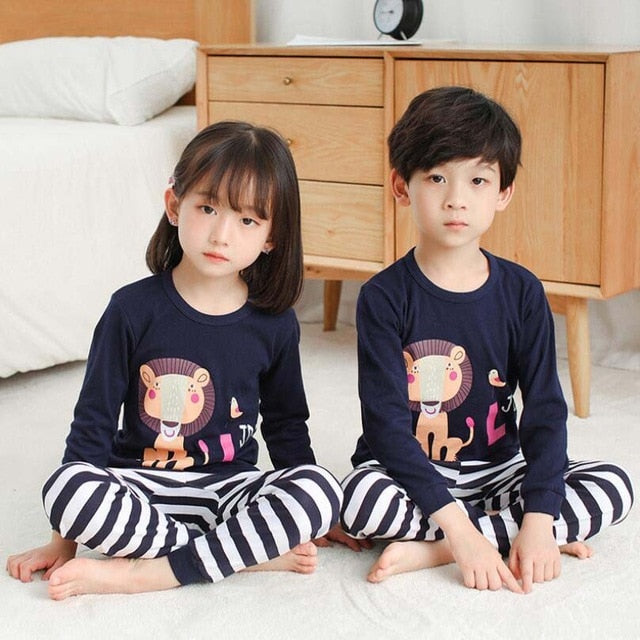 Kids Boys Sleepwear baby girl spring cotton sets Children Homewear Pajamas for Boy Pyjamas Kids Nightwear 2-13Y teenage clothes