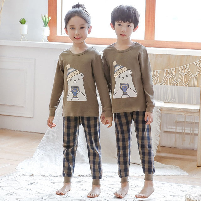 Kids Boys Sleepwear baby girl spring cotton sets Children Homewear Pajamas for Boy Pyjamas Kids Nightwear 2-13Y teenage clothes