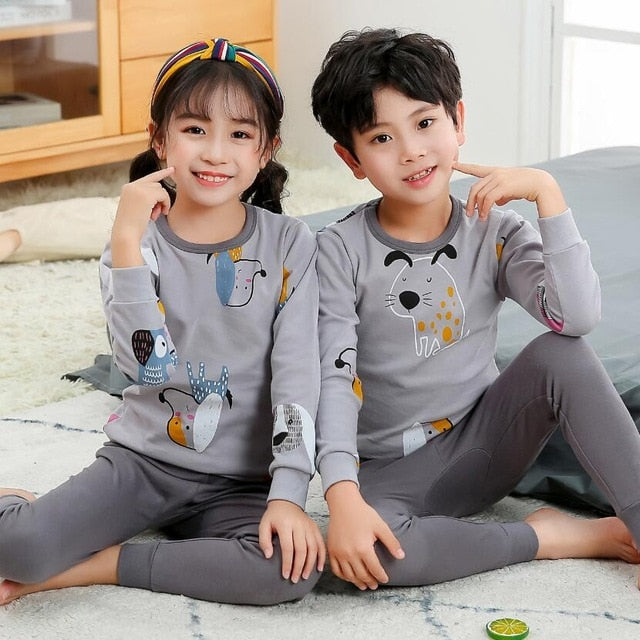 Kids Boys Sleepwear baby girl spring cotton sets Children Homewear Pajamas for Boy Pyjamas Kids Nightwear 2-13Y teenage clothes