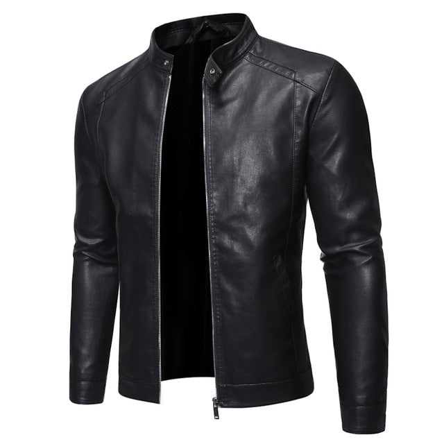 Men Faux Leather Jacket Motorcycle 5XL Men's  Jackets Black  Jaqueta De Couro Masculina Outwear Male PU Leather Coats Mens,ZA319