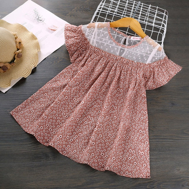 HE Hello Enjoy Girls Dresses 2021 Summer Teenagers Dot Sling Princess Cake Elegant Children Kids Clothes Girl Dress 4 8 10 Years