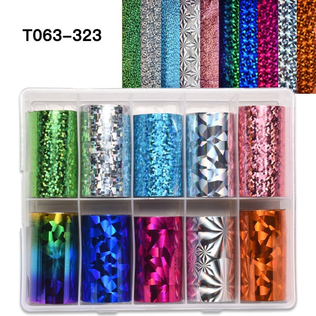 100 Patterns Animal Nail Foils for Transfer Paper Stickers Sliders Adhesive Nails Wraps DIY Water Marble Nail Art Decorations