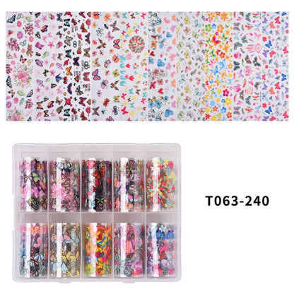 100 Patterns Animal Nail Foils for Transfer Paper Stickers Sliders Adhesive Nails Wraps DIY Water Marble Nail Art Decorations