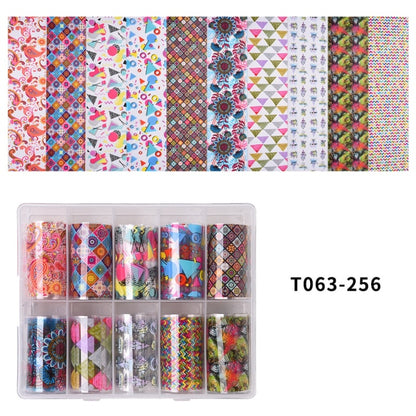 100 Patterns Animal Nail Foils for Transfer Paper Stickers Sliders Adhesive Nails Wraps DIY Water Marble Nail Art Decorations