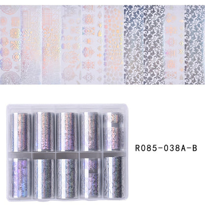 100 Patterns Animal Nail Foils for Transfer Paper Stickers Sliders Adhesive Nails Wraps DIY Water Marble Nail Art Decorations