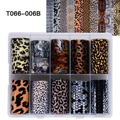 100 Patterns Animal Nail Foils for Transfer Paper Stickers Sliders Adhesive Nails Wraps DIY Water Marble Nail Art Decorations