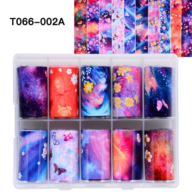 100 Patterns Animal Nail Foils for Transfer Paper Stickers Sliders Adhesive Nails Wraps DIY Water Marble Nail Art Decorations