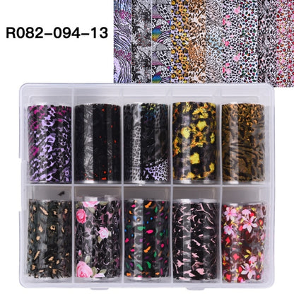 100 Patterns Animal Nail Foils for Transfer Paper Stickers Sliders Adhesive Nails Wraps DIY Water Marble Nail Art Decorations