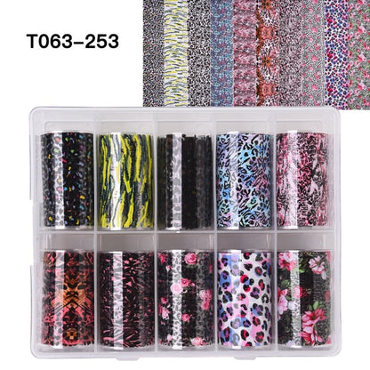 100 Patterns Animal Nail Foils for Transfer Paper Stickers Sliders Adhesive Nails Wraps DIY Water Marble Nail Art Decorations