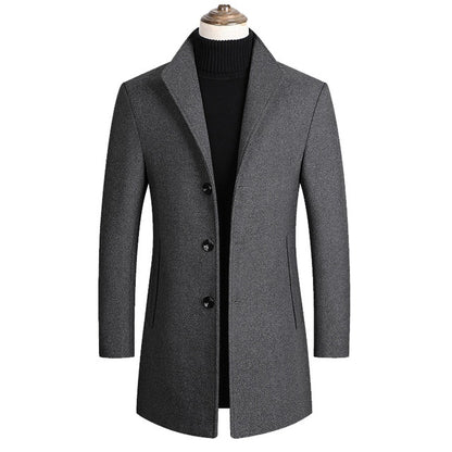 Mountainskin Men Wool Blends Coats Autumn Winter New Solid Color High Quality Men's Wool Jacket Luxurious Brand Clothing SA837