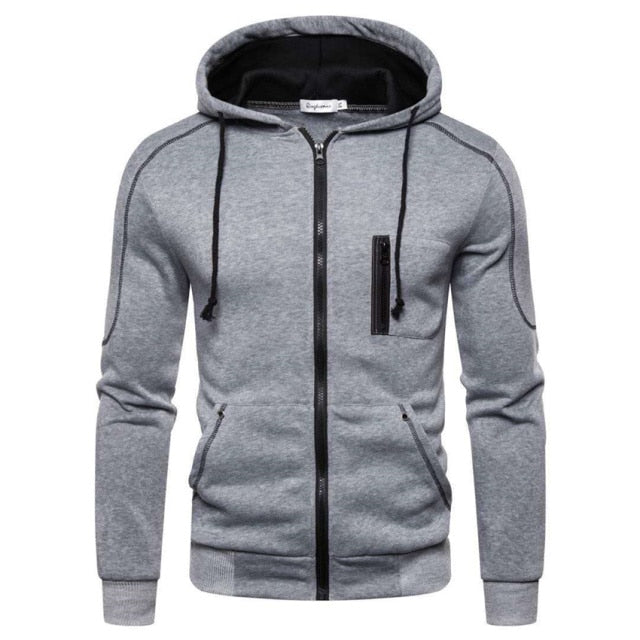 Men Jackets Hoodies Coats Casual Zipper Sweatshirts Male Tracksuit Fashion Jacket Mens Clothing Winter Add Wool Hoodie