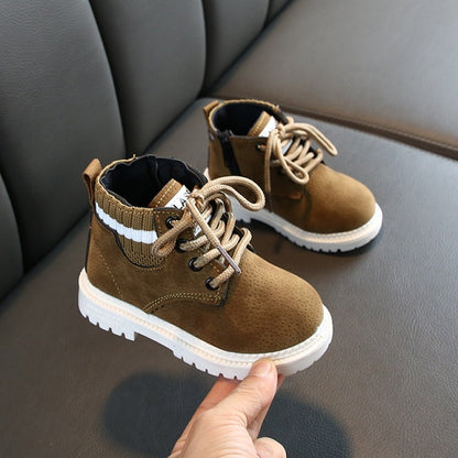 Winter Children Casual Shoes Autumn Martin Boots Boys Shoes Fashion Leather Soft Anti Slip Girls Boots 21-30 Sport Running Shoes