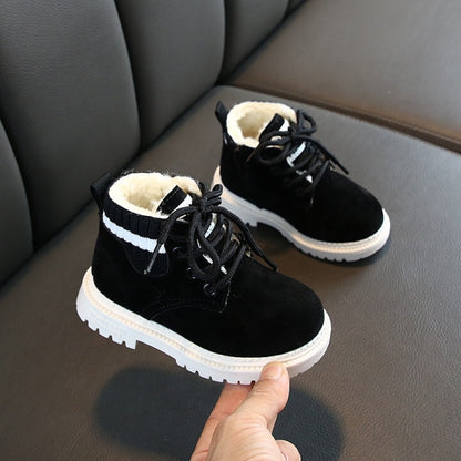 Winter Children Casual Shoes Autumn Martin Boots Boys Shoes Fashion Leather Soft Anti Slip Girls Boots 21-30 Sport Running Shoes