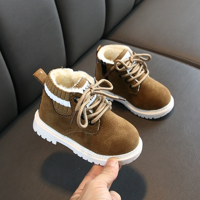 Winter Children Casual Shoes Autumn Martin Boots Boys Shoes Fashion Leather Soft Anti Slip Girls Boots 21-30 Sport Running Shoes