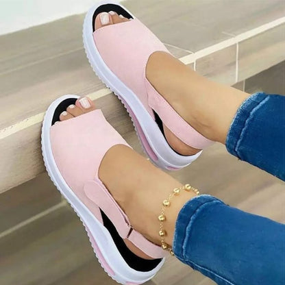 Women Sandals 2021 Heels Sandals Peep Top Summer Shoes Women Platform Sandals Soft Wedges Shoes Sandalias Mujer Casual Footwear