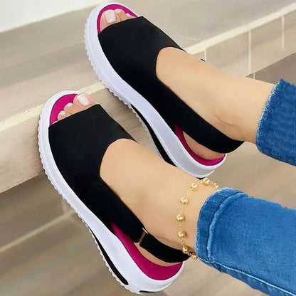 Women Sandals 2021 Heels Sandals Peep Top Summer Shoes Women Platform Sandals Soft Wedges Shoes Sandalias Mujer Casual Footwear