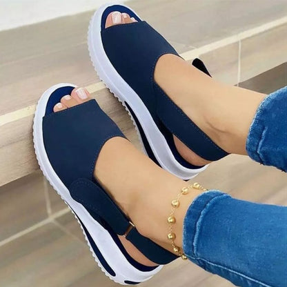 Women Sandals 2021 Heels Sandals Peep Top Summer Shoes Women Platform Sandals Soft Wedges Shoes Sandalias Mujer Casual Footwear