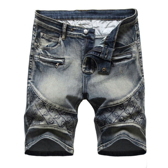 New Fashion Mens Ripped Short Jeans Brand Clothing Bermuda Summer 100% Cotton Shorts Breathable Denim Shorts Male Size 28-38