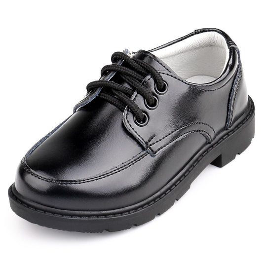 2021 Boy Black Shoes For School Kids Genuine Leather Shoes Children Student Performance Wedding Party Shoes Moccasins Child Boy