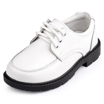 2021 Boy Black Shoes For School Kids Genuine Leather Shoes Children Student Performance Wedding Party Shoes Moccasins Child Boy