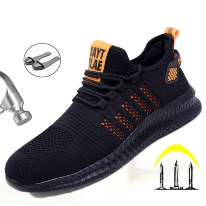 New safety shoes men's light anti-smashing breathable steel toe safety outdoor work worker protection shoes 48 yards sports