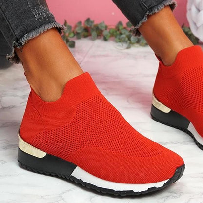 Sneakers Women Vulcanized Shoes Ladies Solid Color Slip-On Sneakers for Female Casual Sport Shoes 2021 Fashion Mujer Shoes