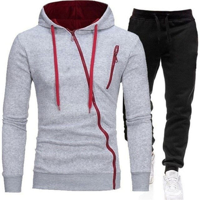 Autumn Men's Tracksuits 2-Piece Hoodie + Pants Sports Suit Men's Sweater Zipper Hoodie Men's Clothing Suit Sportswear Size M-4Xl