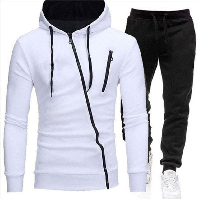 Autumn Men's Tracksuits 2-Piece Hoodie + Pants Sports Suit Men's Sweater Zipper Hoodie Men's Clothing Suit Sportswear Size M-4Xl