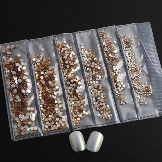 Super Glitter Rhinestones 14 Colors ss3-ss10 Non HotFix FlatBack Glass Nail Art Rhinestones Nail Scrapbook Decorations