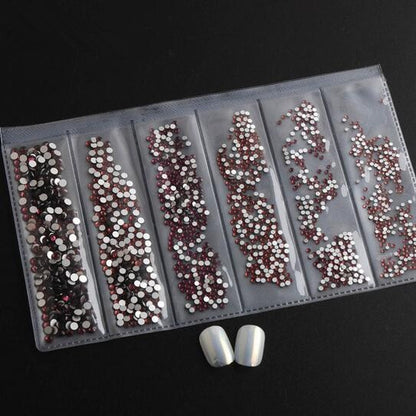 Super Glitter Rhinestones 14 Colors ss3-ss10 Non HotFix FlatBack Glass Nail Art Rhinestones Nail Scrapbook Decorations