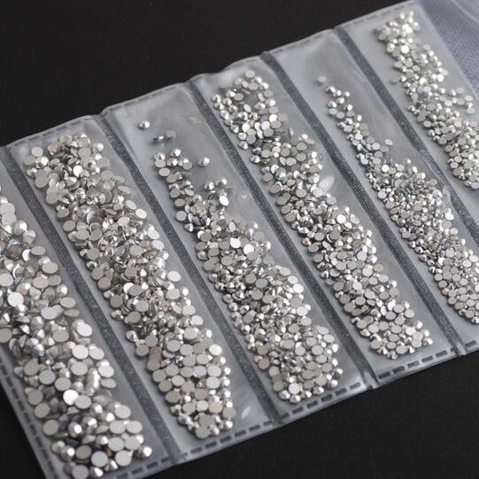 Super Glitter Rhinestones 14 Colors ss3-ss10 Non HotFix FlatBack Glass Nail Art Rhinestones Nail Scrapbook Decorations