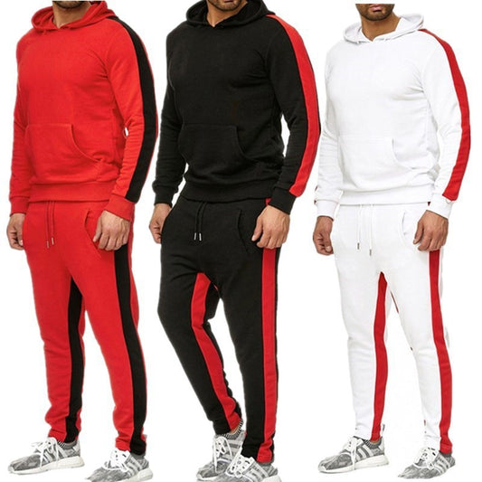 Men's Casual Tracksuit 2021 New Men's Zipper Hoodies and Sweatpants Two Pieces Sets Sportswear High Quality Clothing for Male