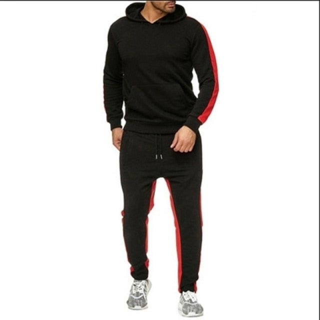 Men's Casual Tracksuit 2021 New Men's Zipper Hoodies and Sweatpants Two Pieces Sets Sportswear High Quality Clothing for Male