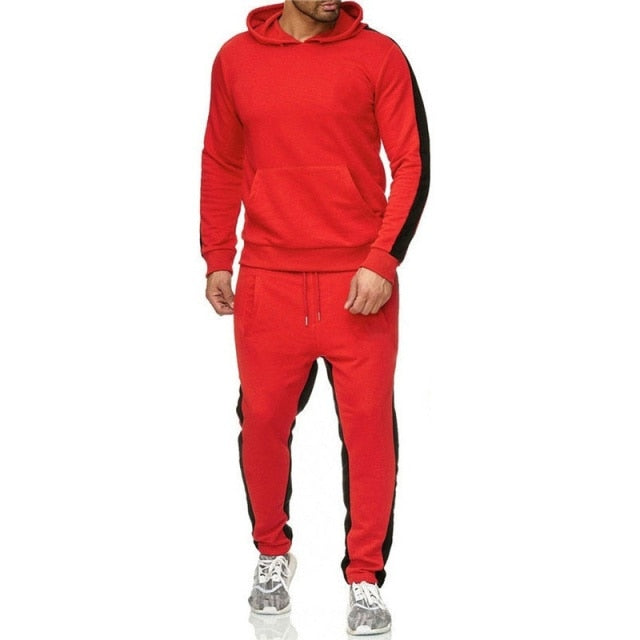 Men's Casual Tracksuit 2021 New Men's Zipper Hoodies and Sweatpants Two Pieces Sets Sportswear High Quality Clothing for Male