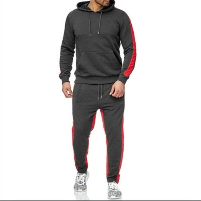 Men's Casual Tracksuit 2021 New Men's Zipper Hoodies and Sweatpants Two Pieces Sets Sportswear High Quality Clothing for Male