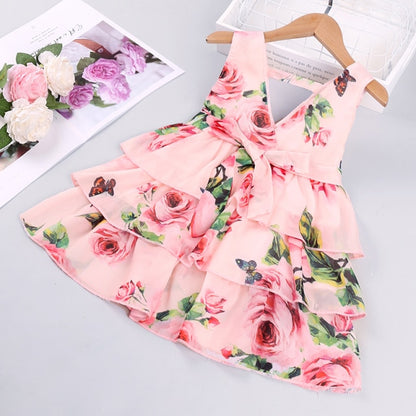 HE Hello Enjoy Girls Dresses 2021 Summer Teenagers Dot Sling Princess Cake Elegant Children Kids Clothes Girl Dress 4 8 10 Years