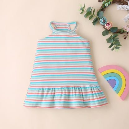 Leopard 2021 Summer New Fashion Baby Girls Kid Short Sleeve T-shirt Patchwork Girls Dress Short Dresses Princess TUTU Dress 1-6Y