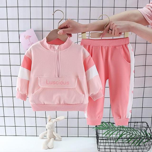 2 Piece Set Girls Spring - Autumn Long Sleeved Clothes 2021 New Cute Cartoon Sweaters Suit Children Outfits Casual Outwear Suit